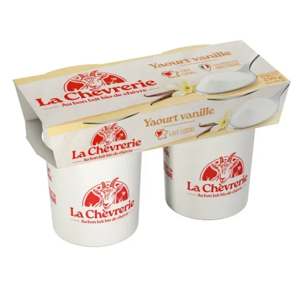 Yaourt vanille au lait de chèvre 2x125g